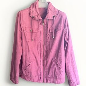 Allison Daley Without Tags Jacket Long Sleeve Full Zip Windbreaker Rose Pink L